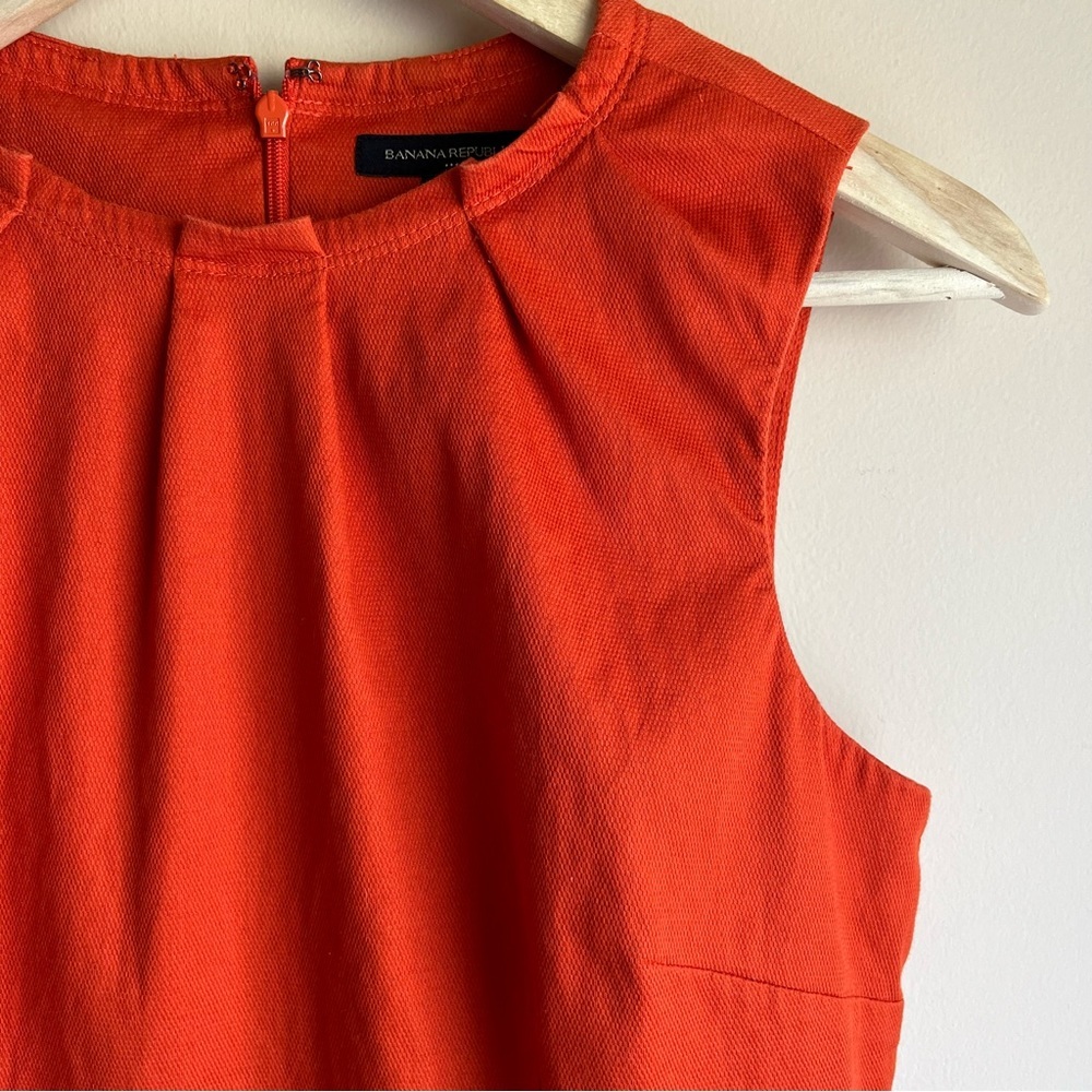 Banana Republic Orange Tailored Dress - Size 8 - Picture 3 of 10